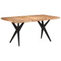 Mesa de comedor de madera maciza de acacia 160x80x76 cm by , Kitchen and dining tables - Ref: Foro24-323565, Price: 286,33 €,...