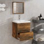 Armario de baño con espejo madera contrachapada roble ahumado by , Bathroom furniture - Ref: Foro24-820472, Price: 45,50 €, D...