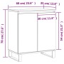 Aparador madera contrachapada marrón roble 60x35x70 cm de , Aparadores - Ref: Foro24-827171, Precio: 81,80 €, Descuento: %