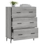 Aparador de madera de ingeniería gris Sonoma 69,5x34x90 cm de , Aparadores - Ref: Foro24-827874, Precio: 101,31 €