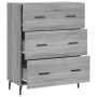 Aparador de madera de ingeniería gris Sonoma 69,5x34x90 cm by , Sideboards - Ref: Foro24-827874, Price: 101,12 €, Discount: %