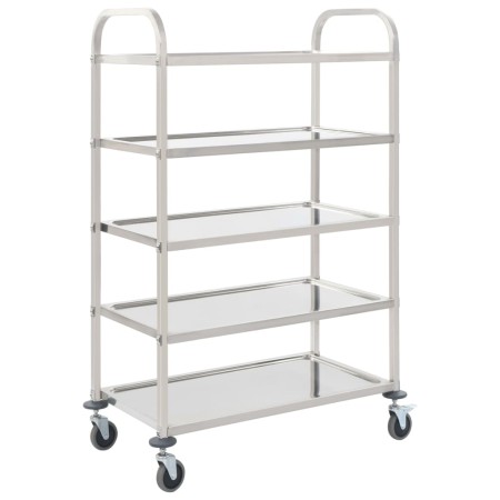 Carrito de cocina de 5 alturas 107x55x147 cm acero inoxidable von , Küchen- und Speisewagen - Ref: Foro24-50917, Preis: 209,8...