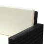 Set muebles de jardín 2 piezas y cojines ratán sintético negro by , Garden sets - Ref: Foro24-42834, Price: 248,32 €, Discoun...