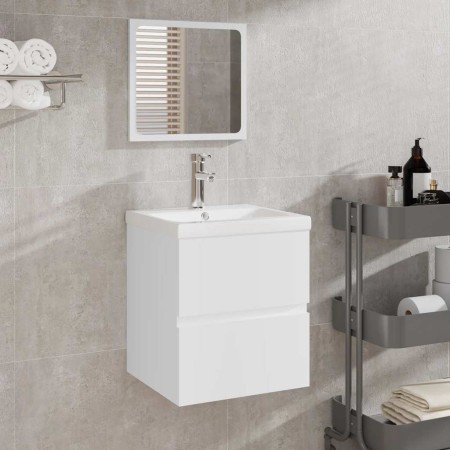 Armario de baño con espejo madera de ingeniería blanco von , Badezimmermöbel - Ref: Foro24-804863, Preis: 60,45 €, Rabatt: %