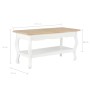 Mesa de centro madera maciza pino blanco marrón 87,5x42x44 cm von , Couchtisch - Ref: Foro24-280023, Preis: 152,68 €, Rabatt: %