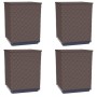 Jardineras 4 unidades polipropileno marrón 30x30x37 cm | Foro24.es | Tu tienda online para hogar, jardín y más Foro24.es
