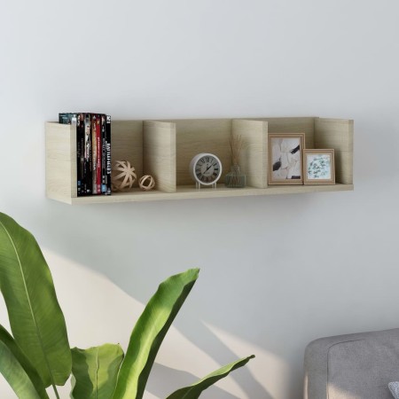 Estante de pared para CD contrachapada color roble 75x18x18cm von , Regale und Regale - Ref: Foro24-801313, Preis: 30,01 €, R...
