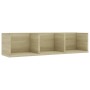 Estante de pared para CD contrachapada color roble 75x18x18cm von , Regale und Regale - Ref: Foro24-801313, Preis: 30,01 €, R...