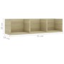 Estante de pared para CD contrachapada color roble 75x18x18cm von , Regale und Regale - Ref: Foro24-801313, Preis: 30,01 €, R...