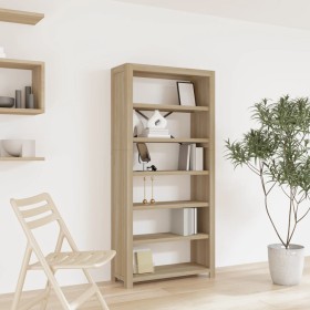 Estantería de 6 niveles madera maciza de acacia 80x30x170 cm by , Bookcases and shelves - Ref: Foro24-345083, Price: 193,44 €...