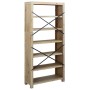 Estantería de 6 niveles madera maciza de acacia 80x30x170 cm by , Bookcases and shelves - Ref: Foro24-345083, Price: 193,44 €...