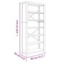 Estantería de 6 niveles madera maciza de acacia 80x30x170 cm by , Bookcases and shelves - Ref: Foro24-345083, Price: 193,44 €...