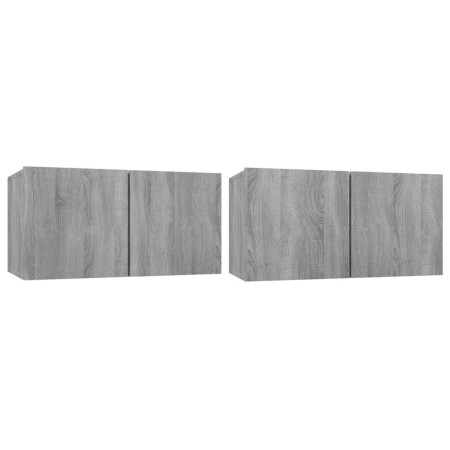 Muebles para TV colgantes 2 uds madera gris Sonoma 60x30x30 cm | Foro24.es | Tu tienda online para hogar, jardín y más Foro24.es