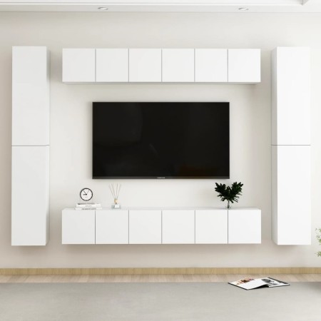 Set de muebles de salón TV 10 pzas madera de ingeniería blanco by , TV Furniture - Ref: Foro24-3078665, Price: 402,06 €, Disc...