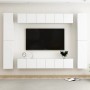 Set de muebles de salón TV 10 pzas madera de ingeniería blanco by , TV Furniture - Ref: Foro24-3078665, Price: 402,06 €, Disc...