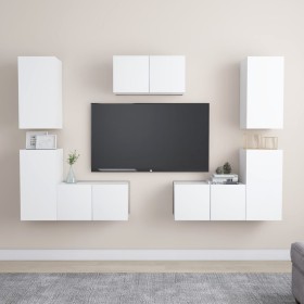 Set de muebles de salón TV 7 piezas madera de ingeniería blanco von , TV-Möbel - Ref: Foro24-3078671, Preis: 217,38 €, Rabatt: %