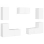 Set de muebles de salón TV 7 piezas madera de ingeniería blanco by , TV Furniture - Ref: Foro24-3078671, Price: 217,38 €, Dis...