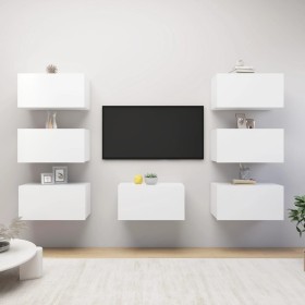 Muebles de salón 7 uds madera ingeniería blanco 30,5x30x60 cm von , TV-Möbel - Ref: Foro24-3078743, Preis: 224,65 €, Rabatt: %
