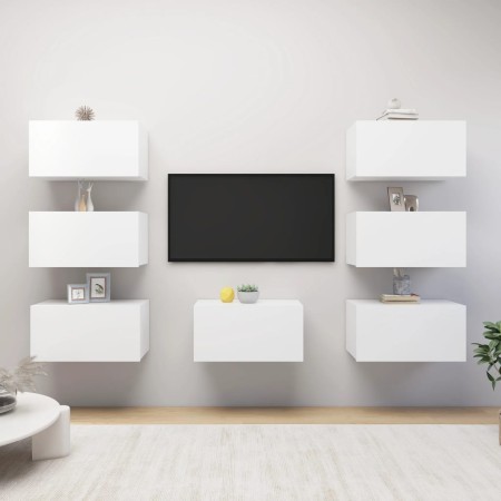 Muebles de salón 7 uds madera ingeniería blanco 30,5x30x60 cm von , TV-Möbel - Ref: Foro24-3078743, Preis: 224,65 €, Rabatt: %