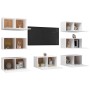 Muebles de salón 7 uds madera ingeniería blanco 30,5x30x60 cm de , Muebles TV - Ref: Foro24-3078743, Precio: 234,38 €