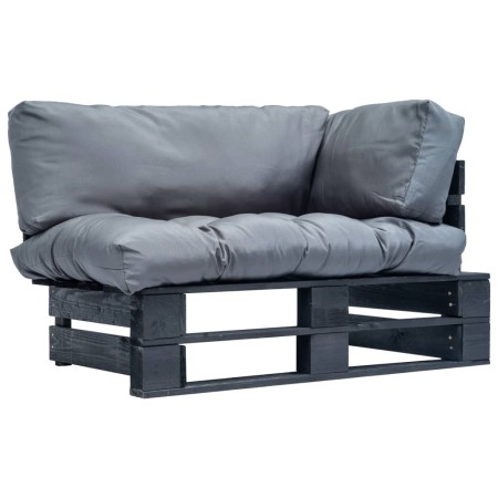 Sofá de jardín de palets con cojines grises madera de pino von , Outdoor-Sofas - Ref: Foro24-277414, Preis: 155,90 €, Rabatt: %