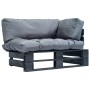 Sofá de jardín de palets con cojines grises madera de pino von , Outdoor-Sofas - Ref: Foro24-277414, Preis: 155,90 €, Rabatt: %