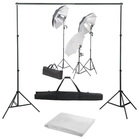 Kit de estudio fotográfico con set de luces y fondo | Foro24.es | Tu tienda online para hogar, jardín y más Foro24.es