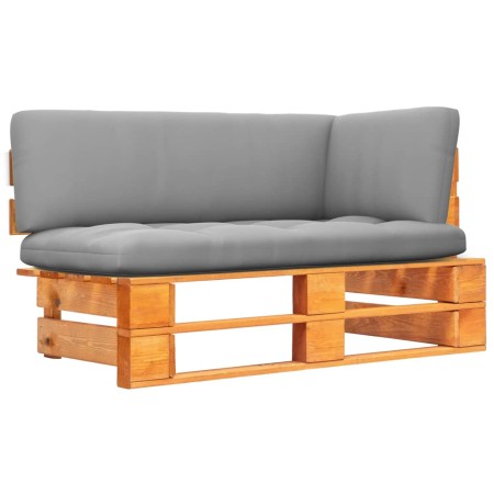 Sofá esquina paletas jardín madera pino impregnada marrón miel by , Modular outdoor sofas - Ref: Foro24-3066591, Price: 148,6...