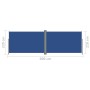 Toldo lateral retráctil azul 220x600 cm