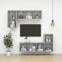 Mueble TV pared madera contrachapada hormigón 37x37x107 cm von , TV-Möbel - Ref: Foro24-805484, Preis: 48,17 €, Rabatt: %