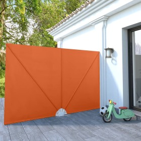 Toldo lateral plegable terraza color terracota