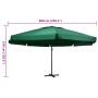 Sombrilla de jardín con palo de aluminio verde 600 cm von , Sonnenschirme - Ref: Foro24-47371, Preis: 265,06 €, Rabatt: %