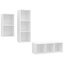 Muebles de salón 3 piezas madera de ingeniería blanco brillo | Foro24.es | Tu tienda online para hogar, jardín y más Foro24.es