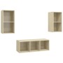 Juego de muebles de salón 3 pzas madera ingeniería roble Sonoma von , TV-Möbel - Ref: Foro24-3079739, Preis: 123,20 €, Rabatt: %