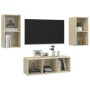Juego de muebles de salón 3 pzas madera ingeniería roble Sonoma von , TV-Möbel - Ref: Foro24-3079739, Preis: 123,20 €, Rabatt: %