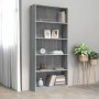 Estantería de 5 niveles contrachapada gris Sonoma 80x24x175 cm by , Bookcases and shelves - Ref: Foro24-815394, Price: 98,25 ...