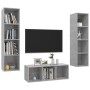 Set de muebles de salón 3 pzas madera ingeniería gris hormigón de , Muebles TV - Ref: Foro24-3079758, Precio: 162,84 €, Descu...