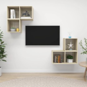 Juego de muebles de salón 4 pzas madera