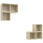 Juego de muebles de salón 4 pzas madera ingeniería roble Sonoma | Foro24.es | Tu tienda online para hogar, jardín y más Foro24.es