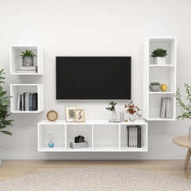 Juego de muebles de salón 4 piezas madera