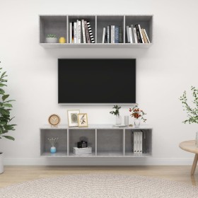 Muebles de salón de pared 2 uds madera ingeniería gris hormigón von , TV-Möbel - Ref: Foro24-3079785, Preis: 120,53 €, Rabatt: %