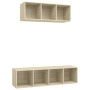 Juego de muebles de salón 2 pzas madera ingeniería roble Sonoma de , Muebles TV - Ref: Foro24-3079793, Precio: 106,20 €