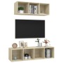 Juego de muebles de salón 2 pzas madera ingeniería roble Sonoma de , Muebles TV - Ref: Foro24-3079793, Precio: 106,20 €