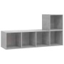 Set de muebles de salón 2 pzas madera ingeniería gris hormigón