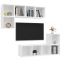 Juego de mueble para TV de 4 piezas madera contrachapada blanco | Foro24.es | Tu tienda online para hogar, jardín y más Foro24.es