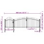 Puerta de jardín de acero negro 2,25x4 m by , garden gates - Ref: Foro24-144365, Price: 276,76 €, Discount: %