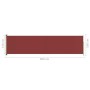 Red garden retractable side awning 160x600 cm by vidaXL, Umbrellas - Ref: Foro24-317961, Price: 93,58 €, Discount: %