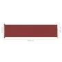 Red garden retractable side awning 160x600 cm by vidaXL, Umbrellas - Ref: Foro24-317961, Price: 102,05 €, Discount: %