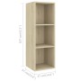 Set de muebles para TV 4 pzas madera contrachapada roble Sonoma | Foro24.es | Tu tienda online para hogar, jardín y más Foro24.es