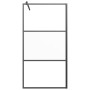 Mampara de ducha vidrio ESG semiesmerilado negro 100x195 cm by , Shower walls and screens - Ref: Foro24-151874, Price: 171,63...
